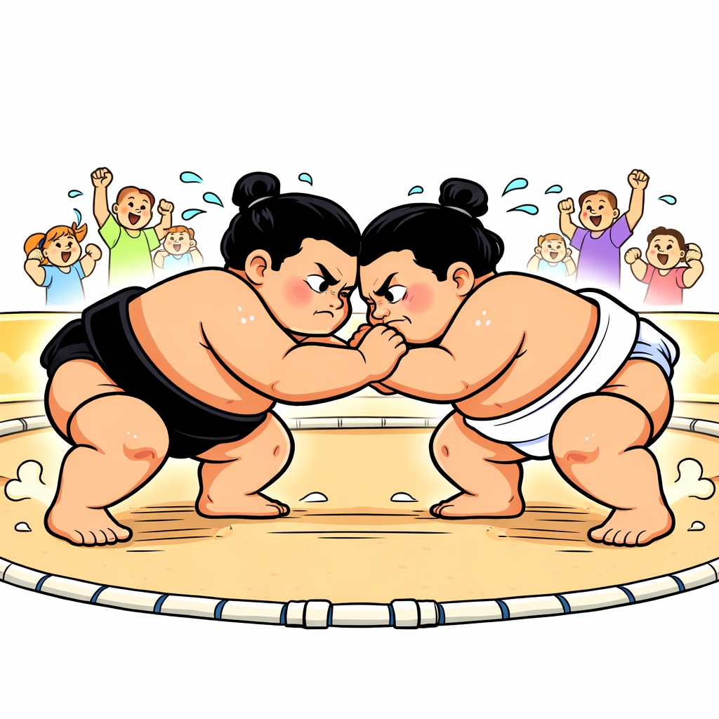 disegno di Lottatori di Sumo  a colori