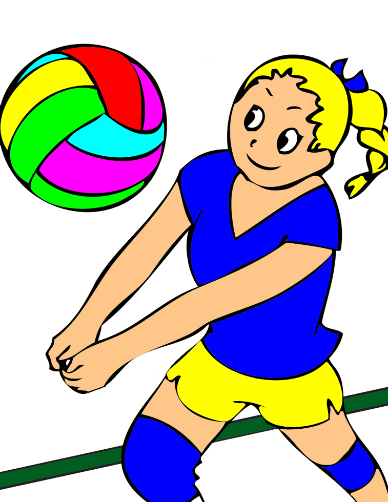 disegno di La Ragazza della Pallavolo a colori