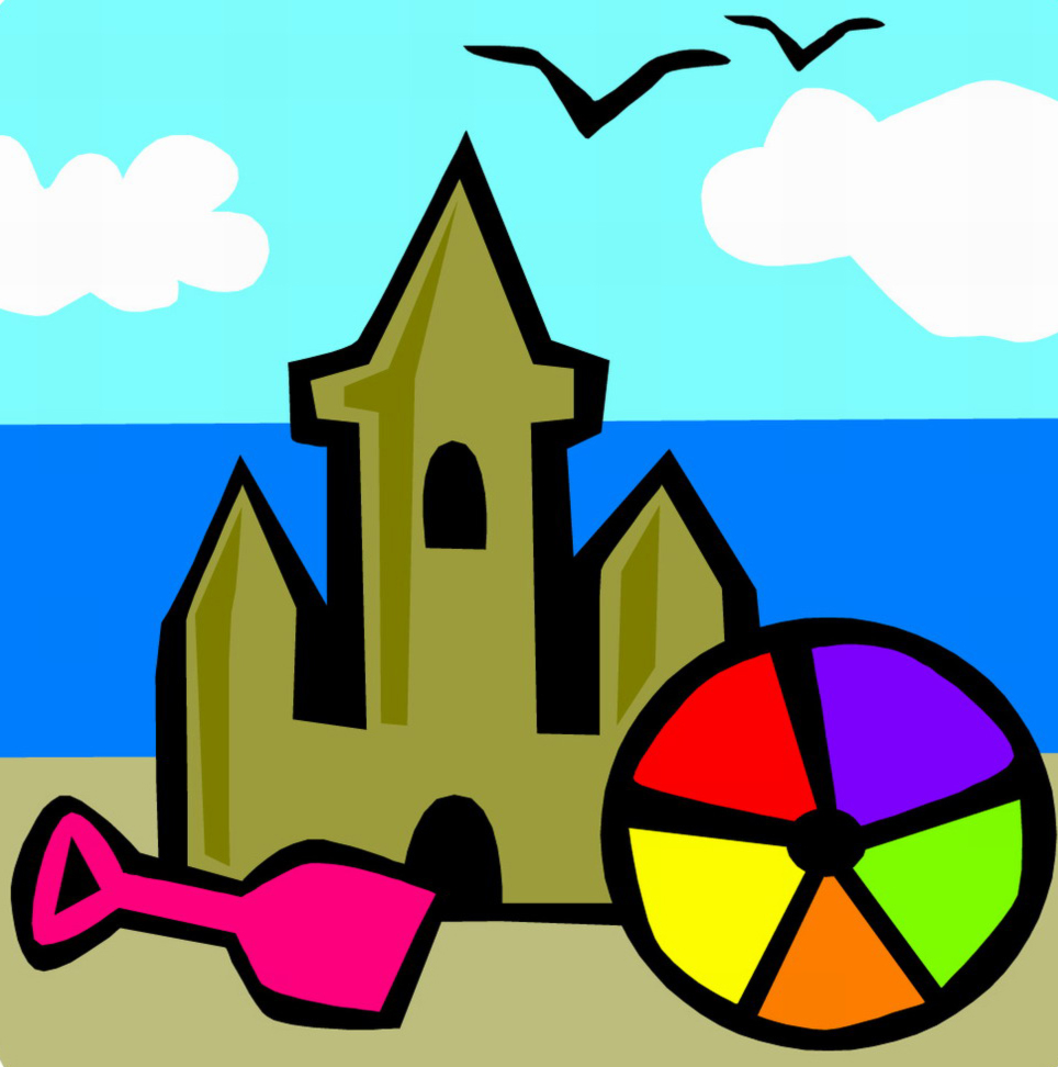 disegno di Castello di Sabbia al Mare a colori