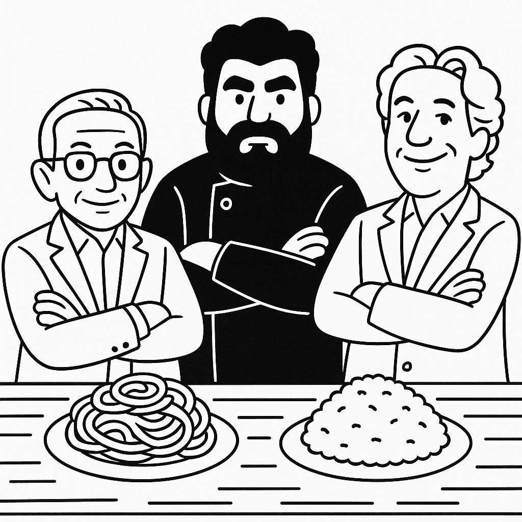 disegno di Piatti di Pasta e Riso con Chef Famosi  da colorare