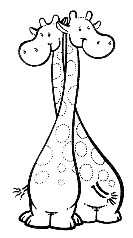 disegno di Giraffe da colorare