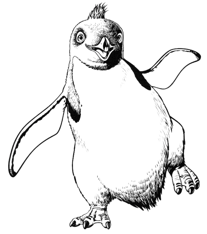 disegno di Pinguino Happy Feet da colorare