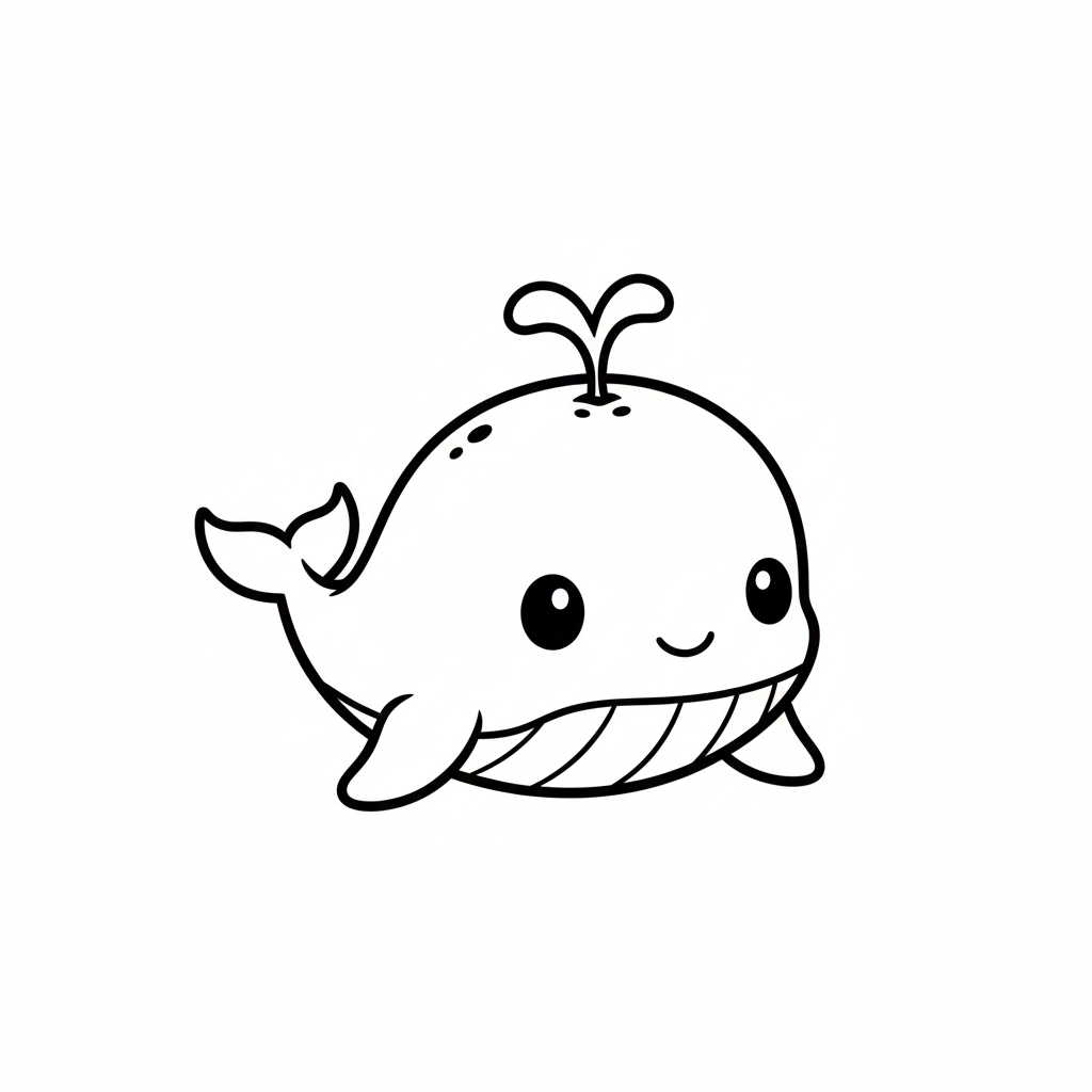 disegno di Piccola Balena da colorare