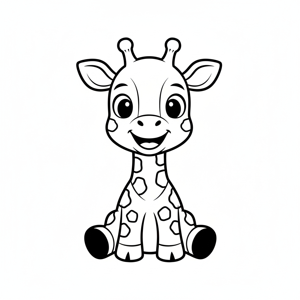 disegno di Piccola Giraffa da colorare