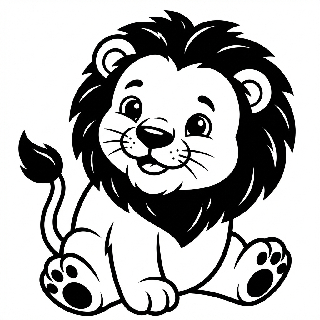 disegno di Piccolo Leone  da colorare