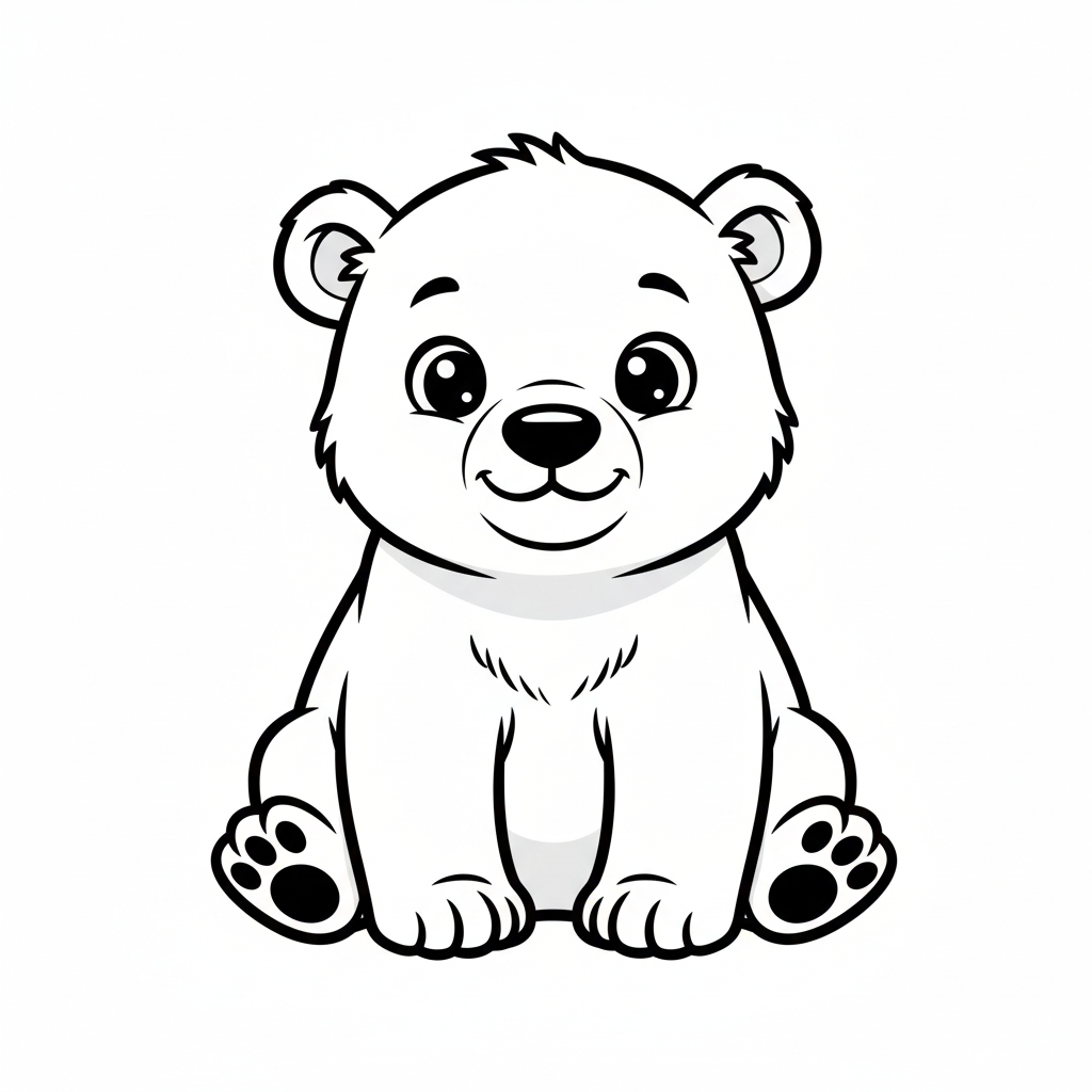 disegno di Piccolo Orso da colorare