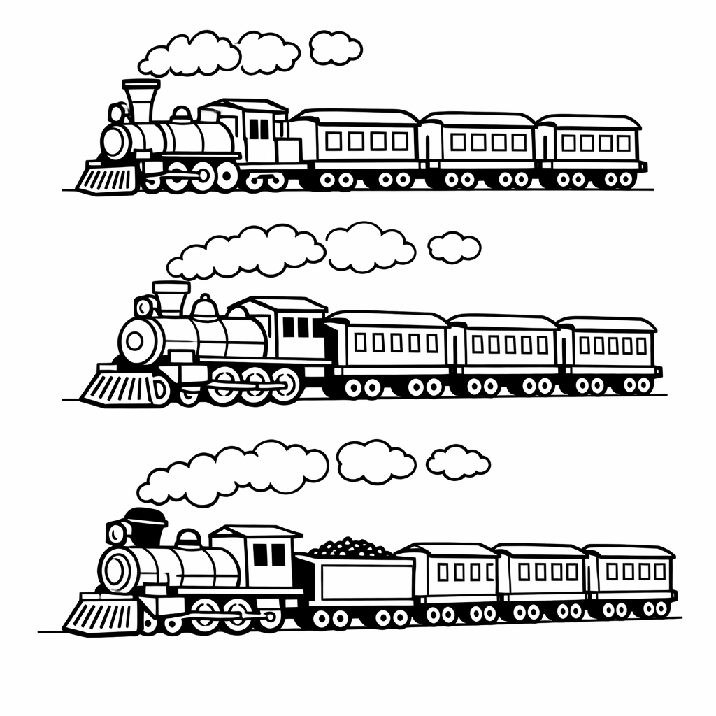 disegno di Treni a Vapore da colorare