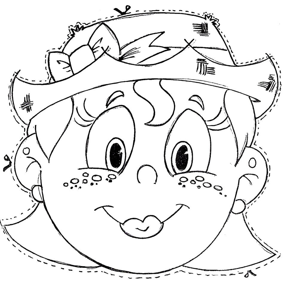disegno di Maschera da Ritagliare da colorare