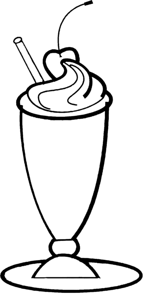 disegno di Coppa Gelato Frappè da colorare