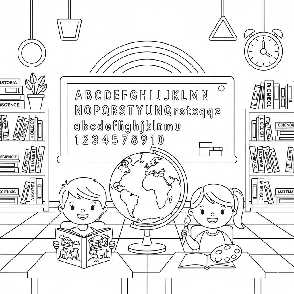 disegno di Piccoli Esploratori di Conoscenza da colorare