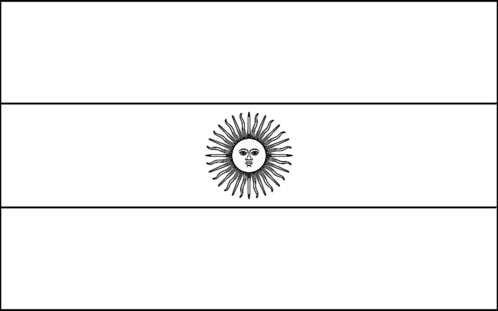 disegno di Bandiera Argentina da colorare