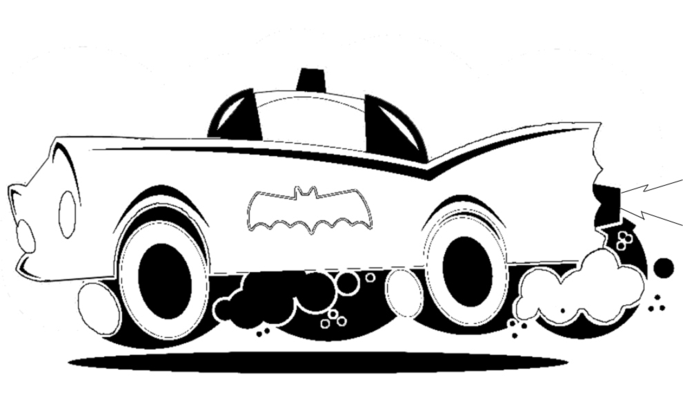 disegno di Batmobile da colorare