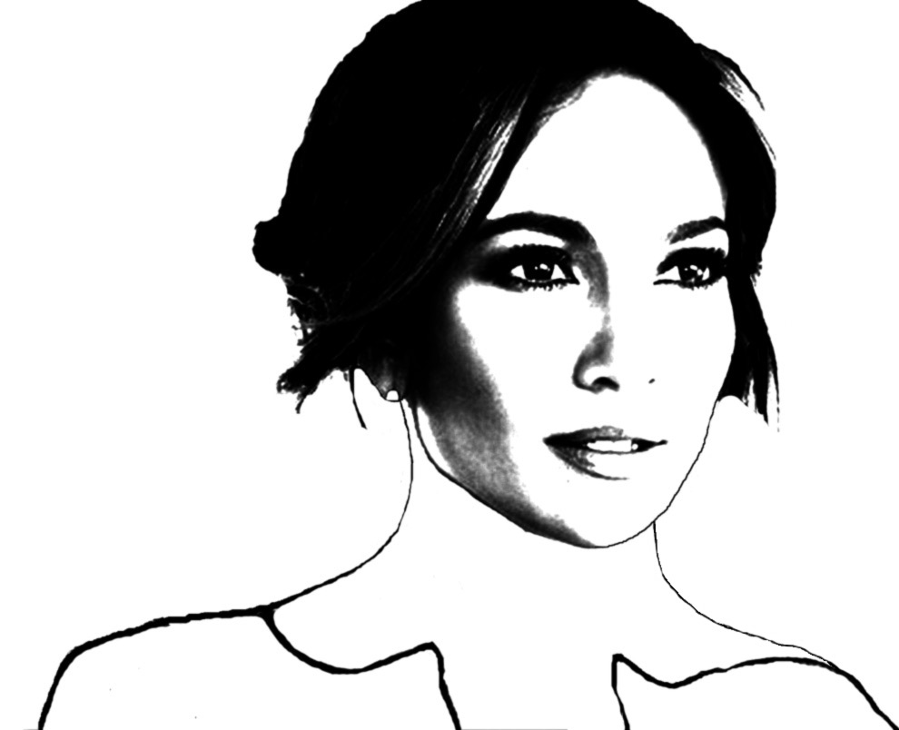 disegno di Jennifer Lopez da colorare