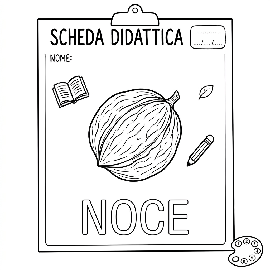 disegno di La Noce Scheda Didattica  da colorare