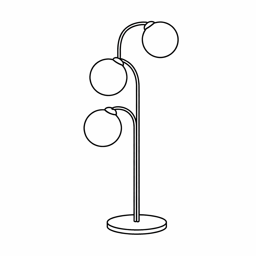 disegno di Lampada da Terra  da colorare