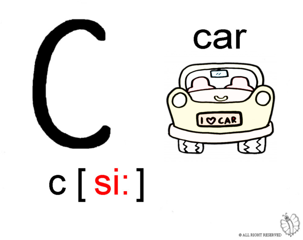 Stampa Disegno Di Lettera C Alfabeto Inglese Da Colorare
