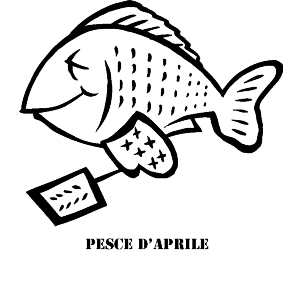 disegno di Pesce di Aprile da colorare