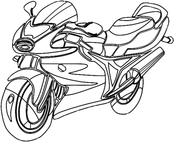 disegno di Motocicletta da Corsa da colorare