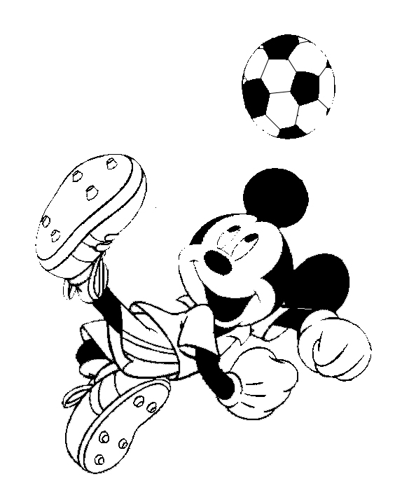 disegno di Topolino Calciatore da colorare