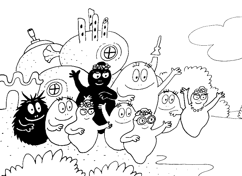 disegno di Barbapapà da colorare