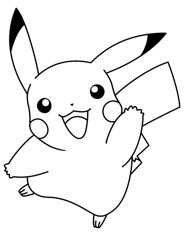 disegno di Pikachu da colorare