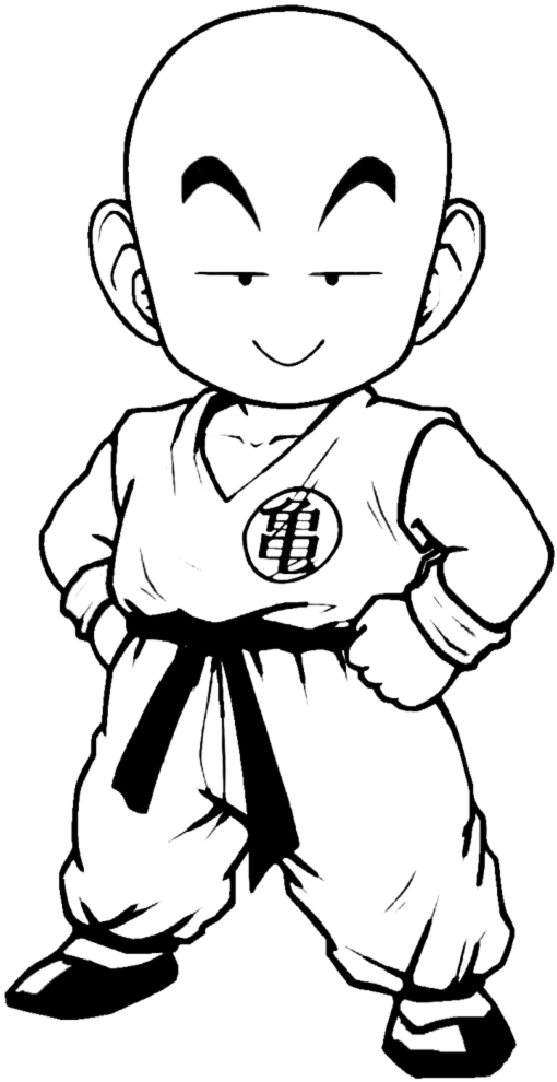 disegno di Krillin Dragon Ball da colorare