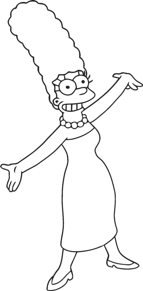 disegno di Marge Simpson da colorare