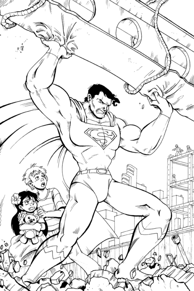 disegno di Superman Supereroe da colorare