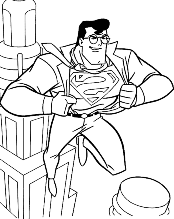 disegno di Superman Clark Kent da colorare