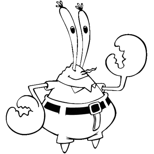 disegno di Mr Krabs da colorare