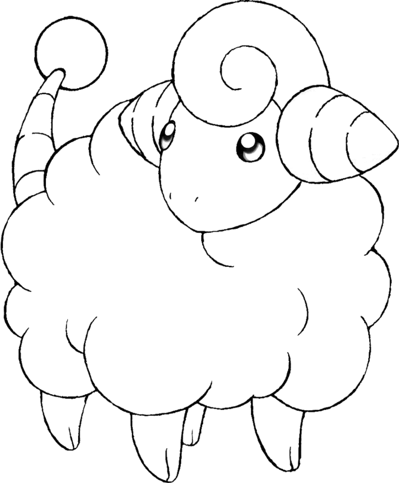 disegno di Pokemon Mareep da colorare