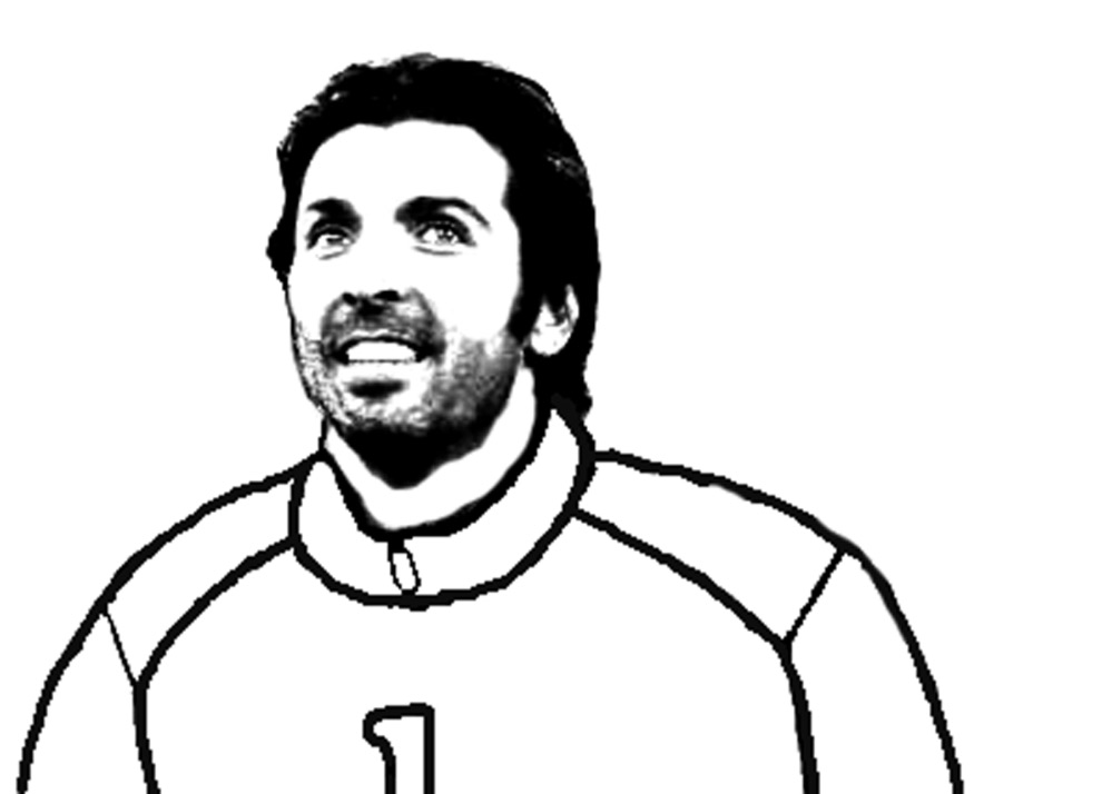 disegno di Gianluigi Buffon da colorare