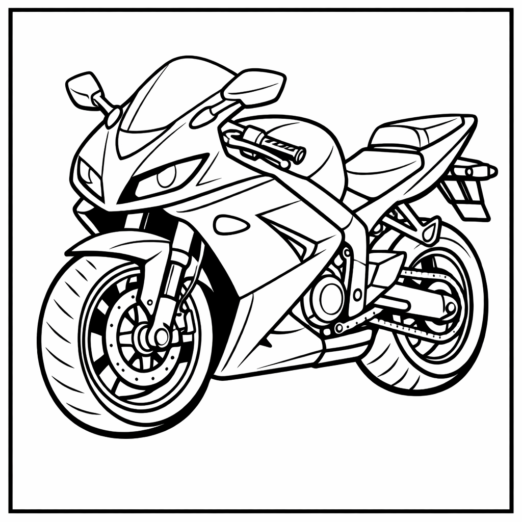 disegno di Moto da Corsa da colorare