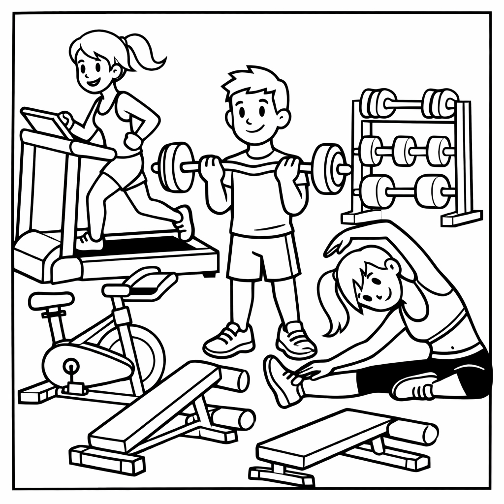 disegno di Palestra da colorare