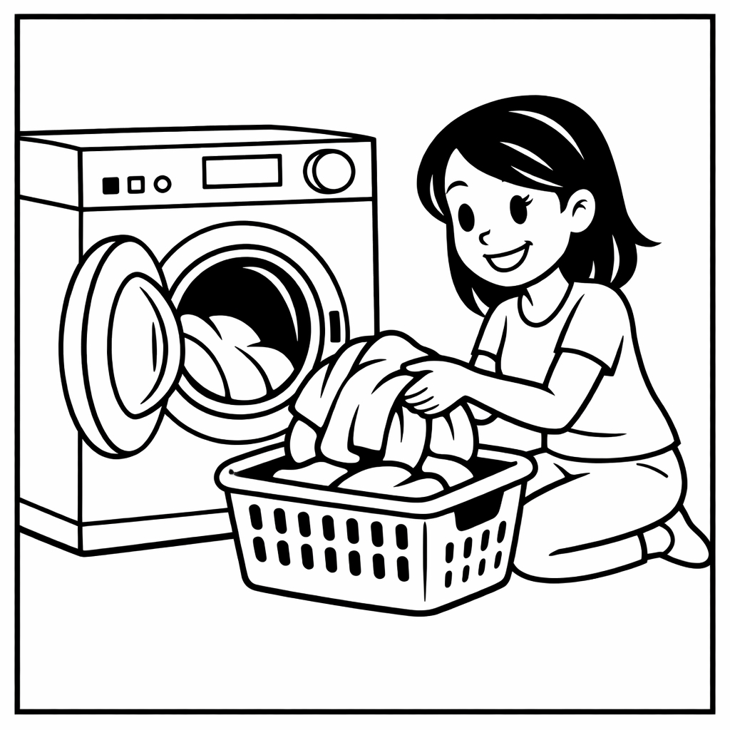 disegno di La Lavatrice  da colorare