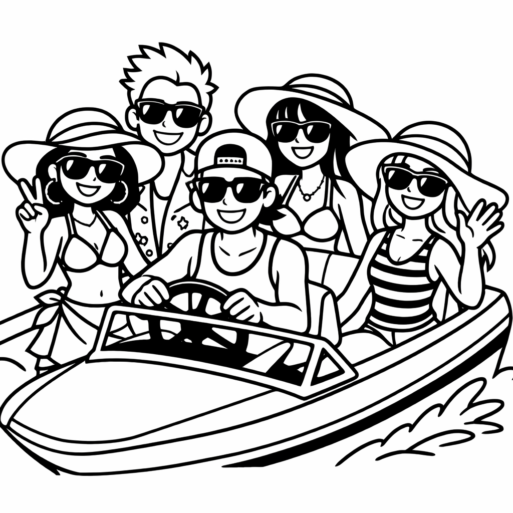 disegno di Ragazzi in Costume  da colorare